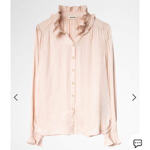 Zadig & Voltaire pink silk blouse
